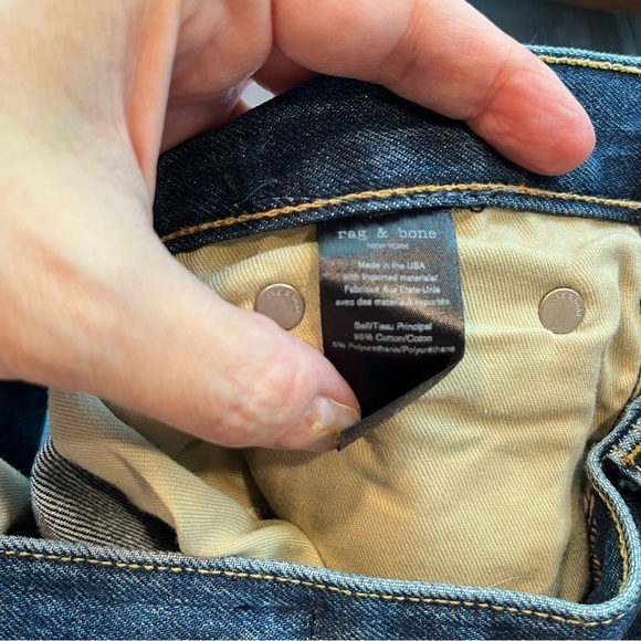 Rag & Bone Dark Stone High Rise Ankle Skinny Jeans - Picture 6 of 11